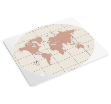 στρογγυλός παγκόσμιος χάρτης παγκόσμιος χάρτης ποντίκι - TenStickers