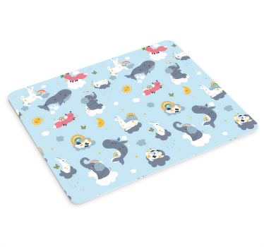 Pattern with cute animals original mouse pad - TenStickers