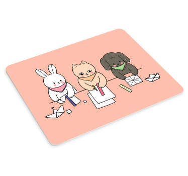 Slatke stražnje školske životinje originalni podloga za miš - TenStickers