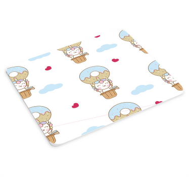 Kuvio yksisarvinen ja munkkeja Alkuperäinen hiirimatto - Tenstickers