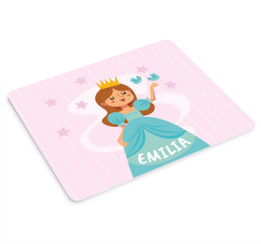 Podkładka pod mysz śliczna księżniczka i ptaki - TenStickers