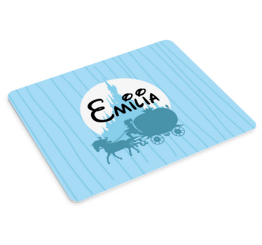 Mauspad mit namen personalisierte kutschen-szene - TenStickers