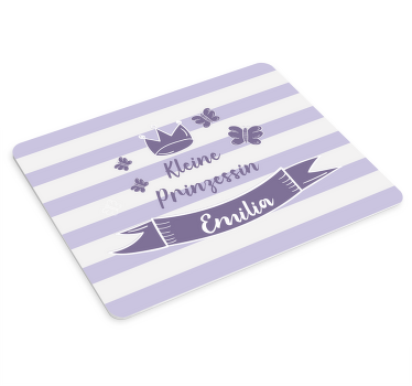 Mauspad mit Namen lila prinzessinnen-design - TenStickers