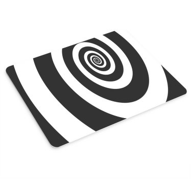 흑백 최면 마우스 패드 패턴 - TenStickers