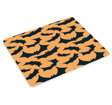 橙色和黑色蝙蝠图案鼠标垫 - TenStickers