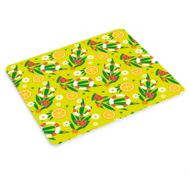 Mouse pad patterns playful summer tropics - TenStickers