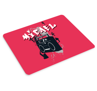 Gaming mouse pad with retro boombox design - TenStickers