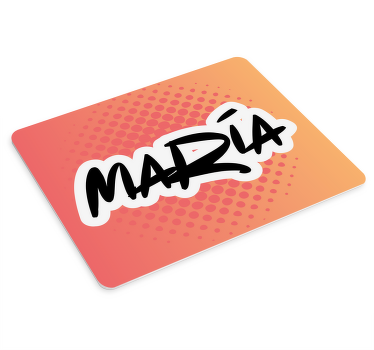 Swag graffity stil orange bakgrund mus matta - Tenstickers