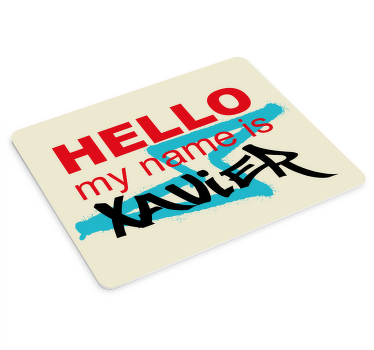 Mano vardas kortelės grafiti asmeninis pelės kilimėlis - „Tenstickers“