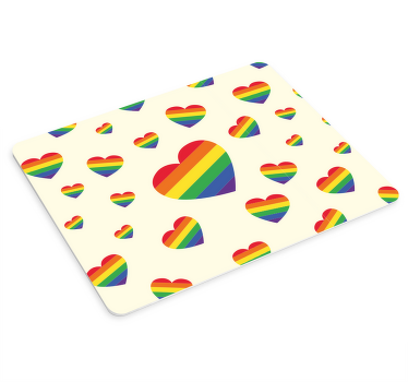Orgulho gay plano em forma de coração mais mousepads - TenStickers