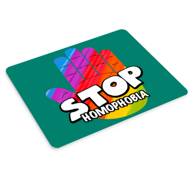 Detener la homofobia concepto mano más alfombrillas de ratón - TenVinilo