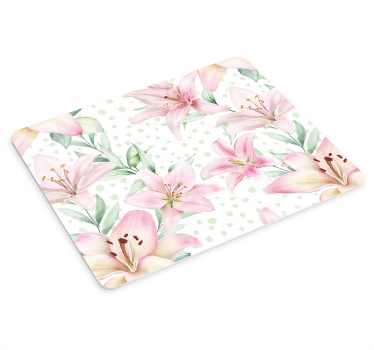 Watercolor pink flowers more mousepads - TenStickers
