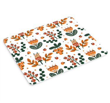 κόκκινα λουλούδια με μούρα αρχικό μαξιλάρι ποντικιού - TenStickers