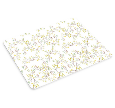 Originale akvarel grønne blade musemåtte - TenStickers