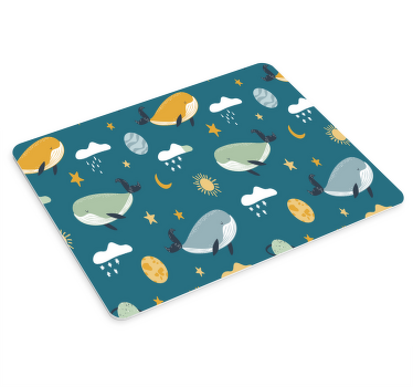 时尚鲸鱼图案原创鼠标垫 - TenStickers