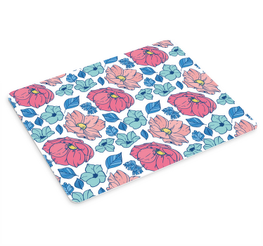 Delicate pink and blue flowers mouse pad - TenStickers