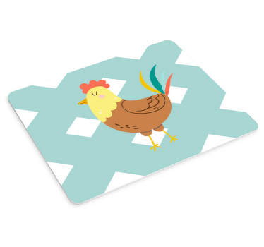 Värikäs kuva kukosta Alkuperäinen hiirimatto - Tenstickers