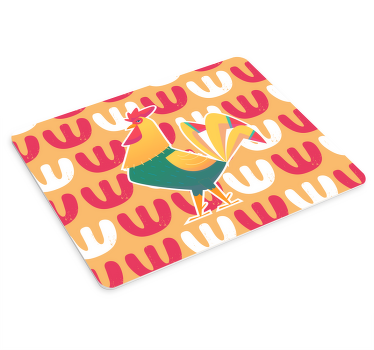 변덕스러운 마우스 패드 다채로운 수탉 패턴 - TenStickers