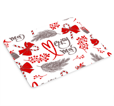 圣诞快乐无缝模式圣诞鼠标垫 - TenStickers