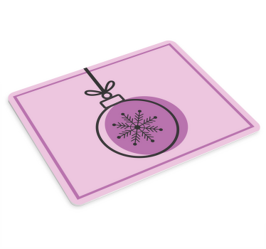 Elegante alfombrilla de ratón de navidad con adorno rosa - TenVinilo