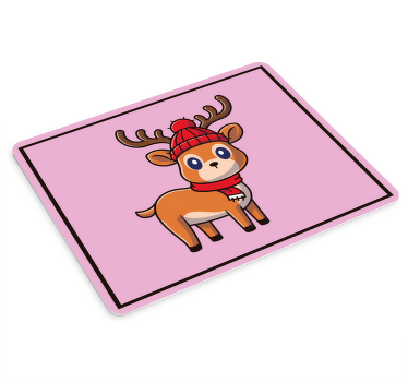 Baby reindeer ski hat christmas mousepad - TenStickers
