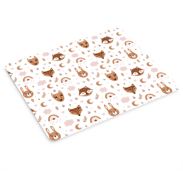 Cute brown animals rainbows original mouse pad - TenStickers