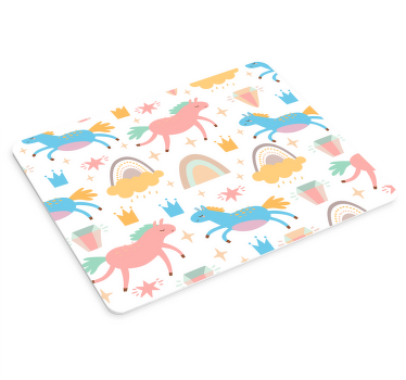 Søte enhjørninger regnbue motiv musematte original - Tenstickers