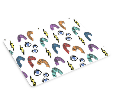 Mouse pad patterns colorful eye rainbows - TenStickers