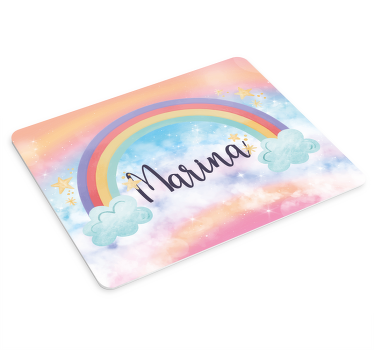 Fantastiska regnbågsmoln personlig musmatta - Tenstickers