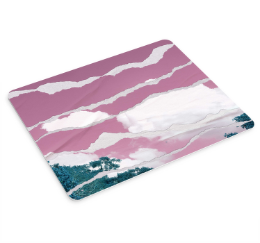 Abstrakt billede i musemåtte i revet papirstil - TenStickers