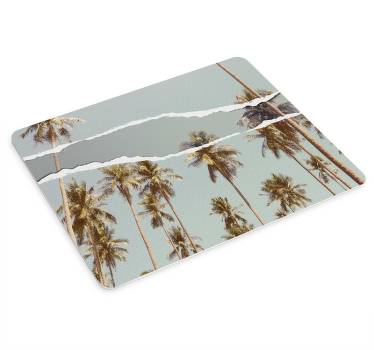 Palmträd avbildar i sönderrivet pappers- utformar musmattor - Tenstickers
