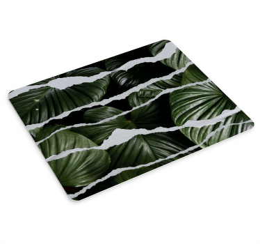 Leaf background with ripped paper mousepads - TenStickers