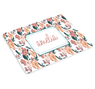 Kaunis pastelli kukkakuvio hiirimatto nimellä - Tenstickers