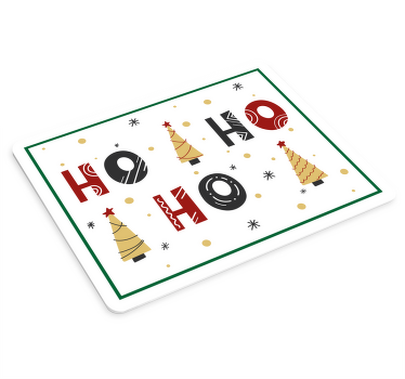 Ho ho ho Christmas text vinyl mousepad - TenStickers