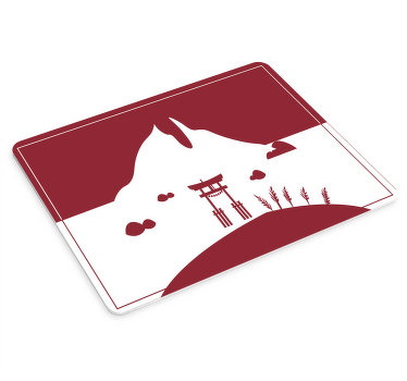 Japanese structure with lake, mountain mousepad - TenStickers