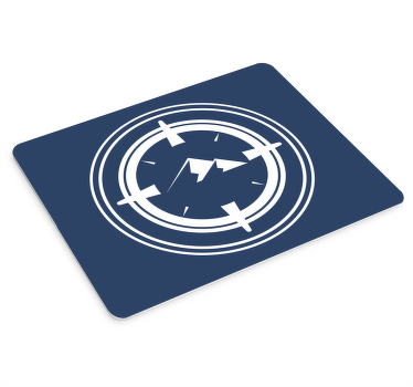 Tapetes de rato originais Bússola redonda com montanhas - TenStickers