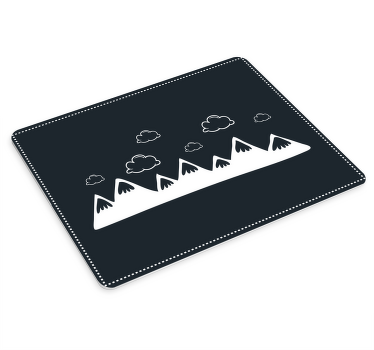 Bulutlar mouse pad ile elle çizilmiş dağlar - TenStickers