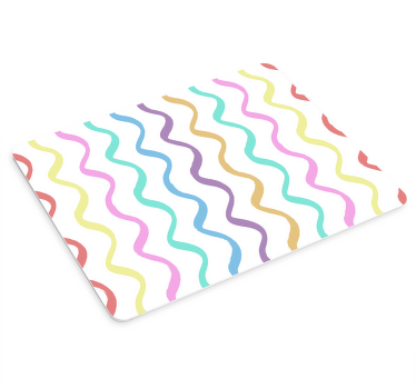 Rainbow wave pattern with fantastic mouse pad - TenStickers