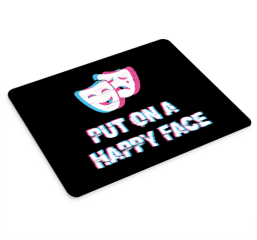 Sætte på et glad ansigt originale design musemåtter - TenStickers