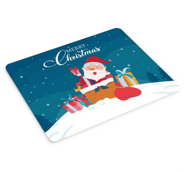 Merry chritsmas with santa  christmas mousepad - TenStickers