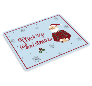Happy hipster christmas christmas mousepad - TenStickers