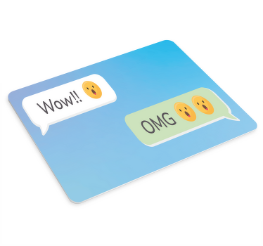 Emoji surpreso enfrentando mais mousepads - TenStickers