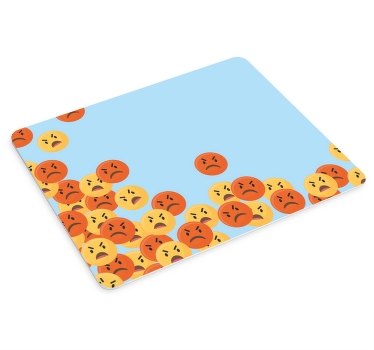 Angry Emoji Face more mousepads - TenStickers