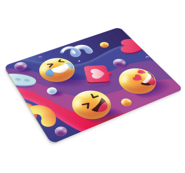 Emoji colorat se confruntă cu mai multe mousepad-uri - TenStickers