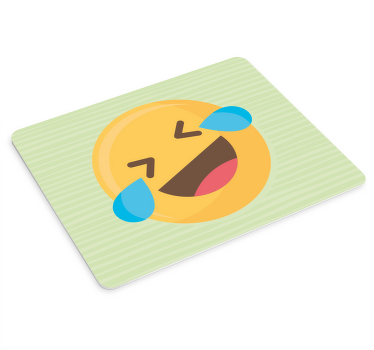 Rindo em volta do rosto de emoji mais mousepads - TenStickers
