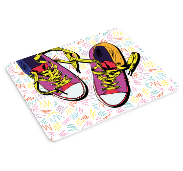 Converse illüstrasyon 80'lerin ayakkabıları daha fazla fare altlı - TenStickers