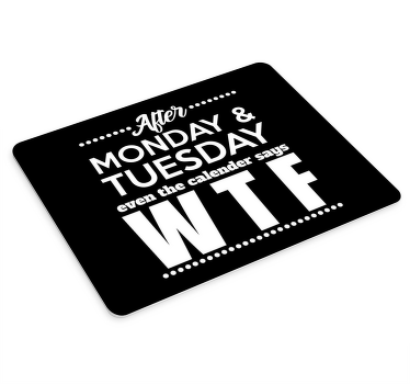 Mousepad Spruch Lustiges wortspiel wtf - TenStickers