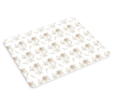 Mauspad Muster Detailliertes rosenmuster beige Hintergrund - TenStickers