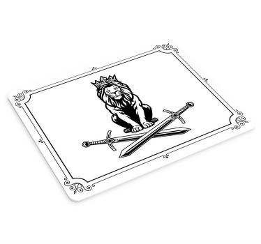 Mousepad emblema del león real - TenVinilo