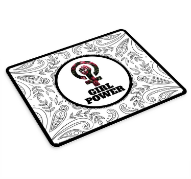 妇女标志说女孩力量更多鼠标垫 - TenStickers